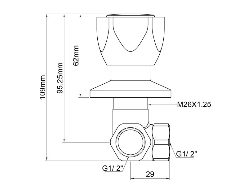 Angle Stop Valve Size 20146