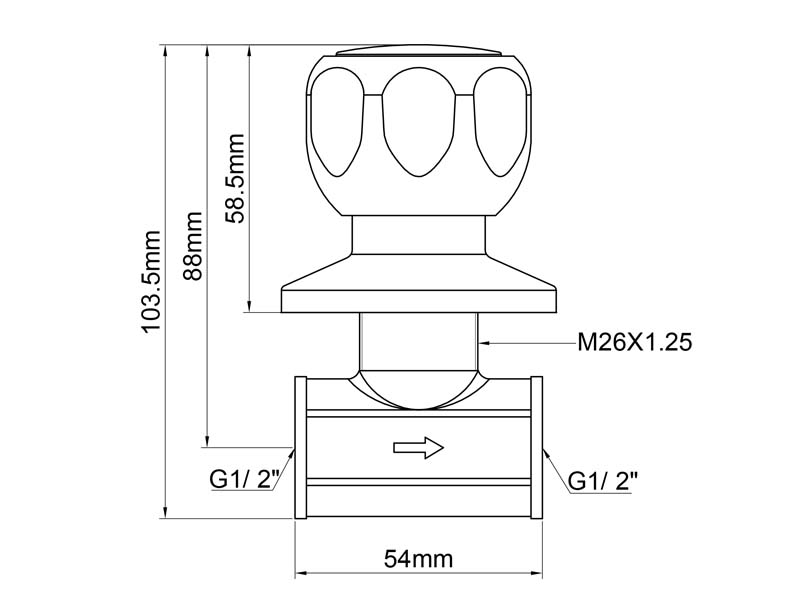 Angle Stop Valve Size 20147
