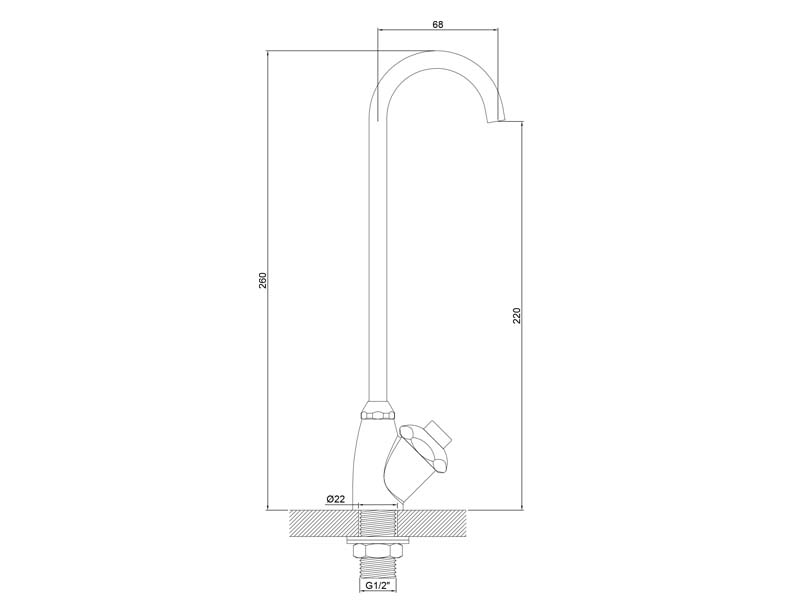 Drinking Water Faucet Size 9854
