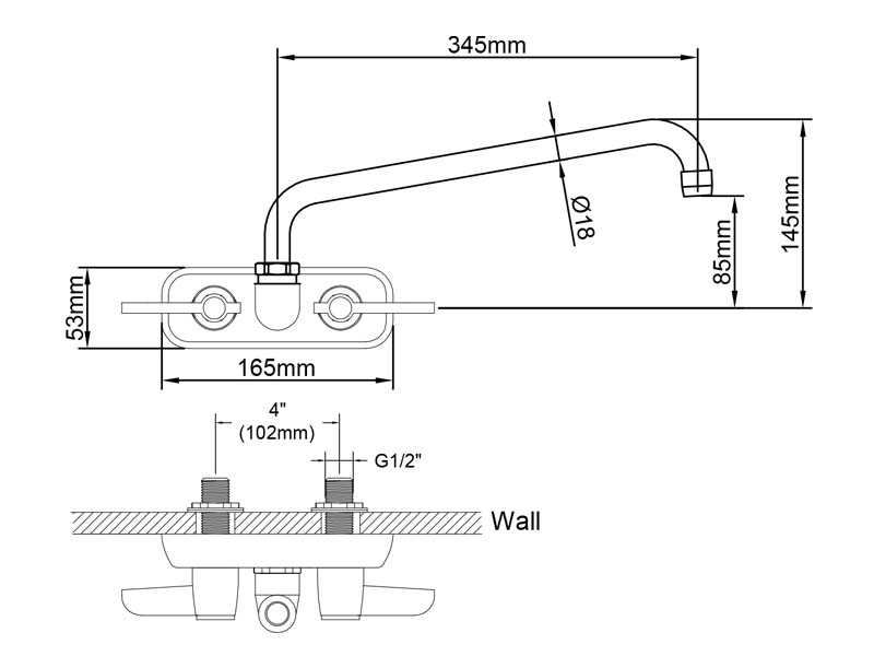 Eco Bar Sink Faucet Size M98E-509SN12
