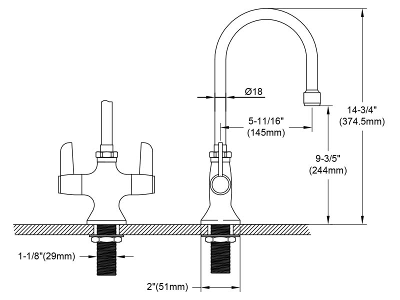 Eco Kitchen Faucet Size M98E-501SG03