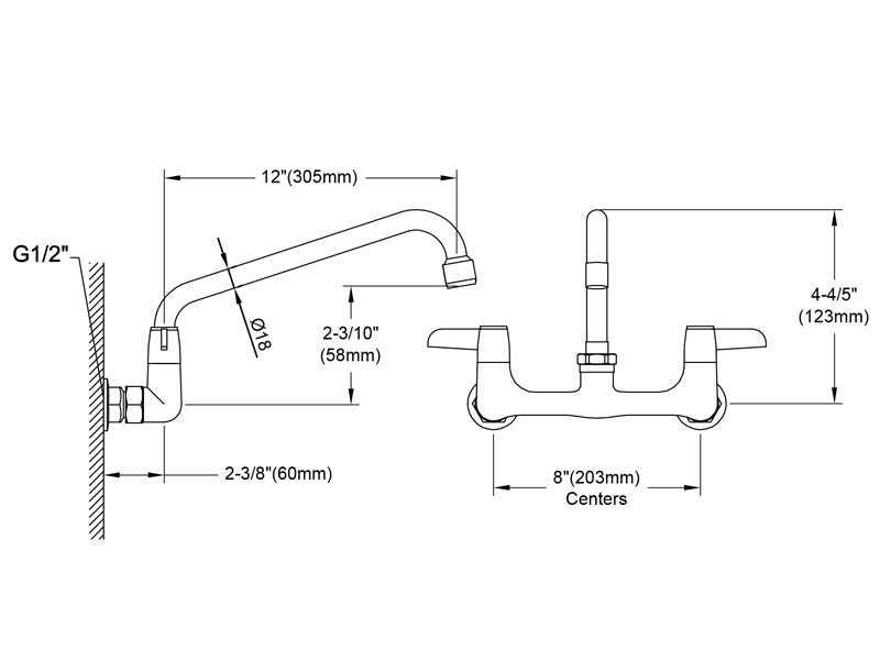 Eco Kitchen Faucet Size M98E-502SN12