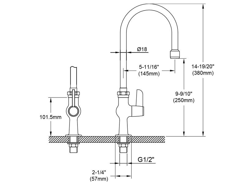 Eco Kitchen Faucet Size M98E-505SG03