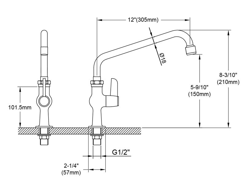 Eco Kitchen Faucet Size M98E-505SN12