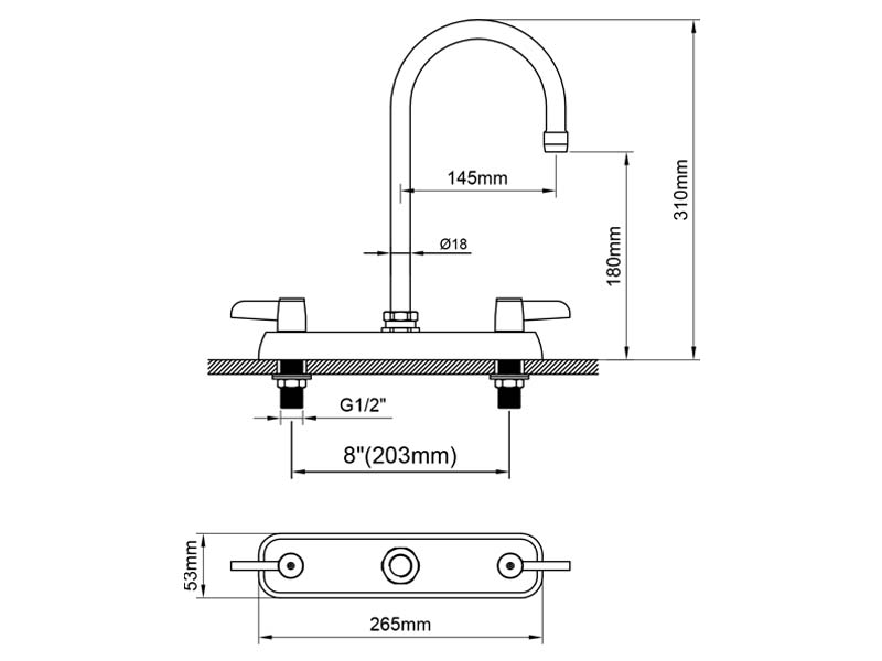 Eco Kitchen Faucet Size M98E-506SG03