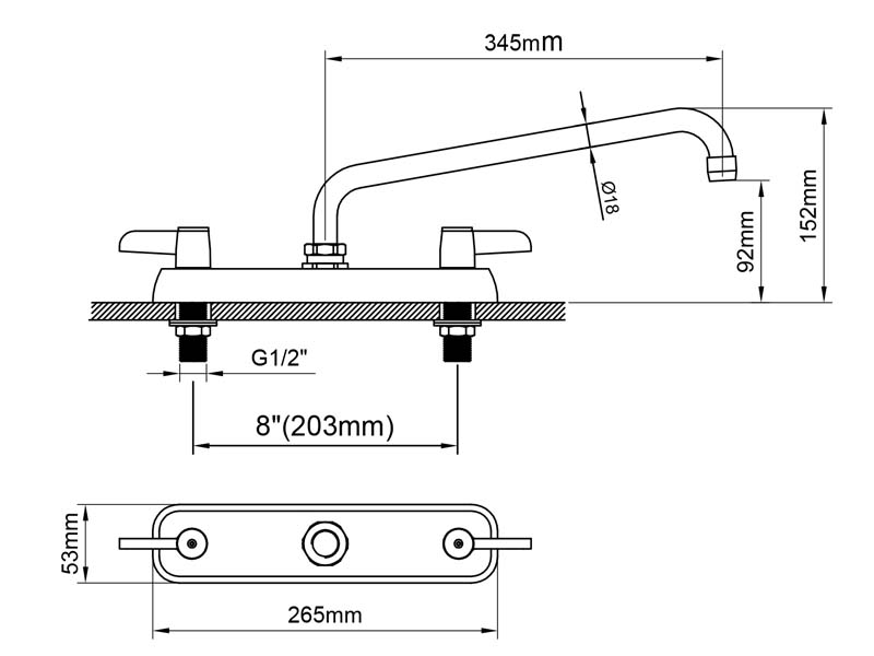 Eco Kitchen Faucet Size M98E-506SN12