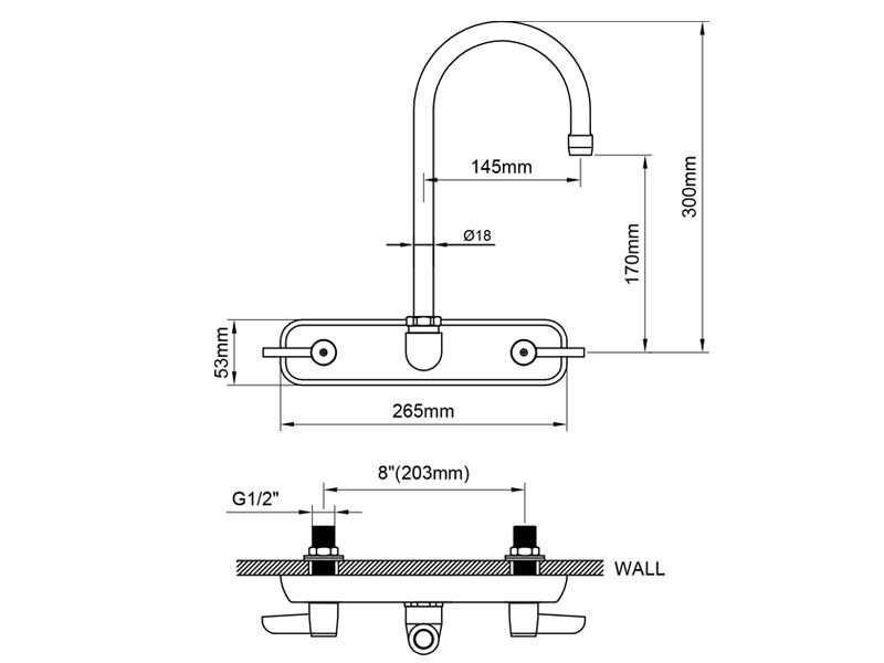 Eco Kitchen Faucet Size M98E-507SG03
