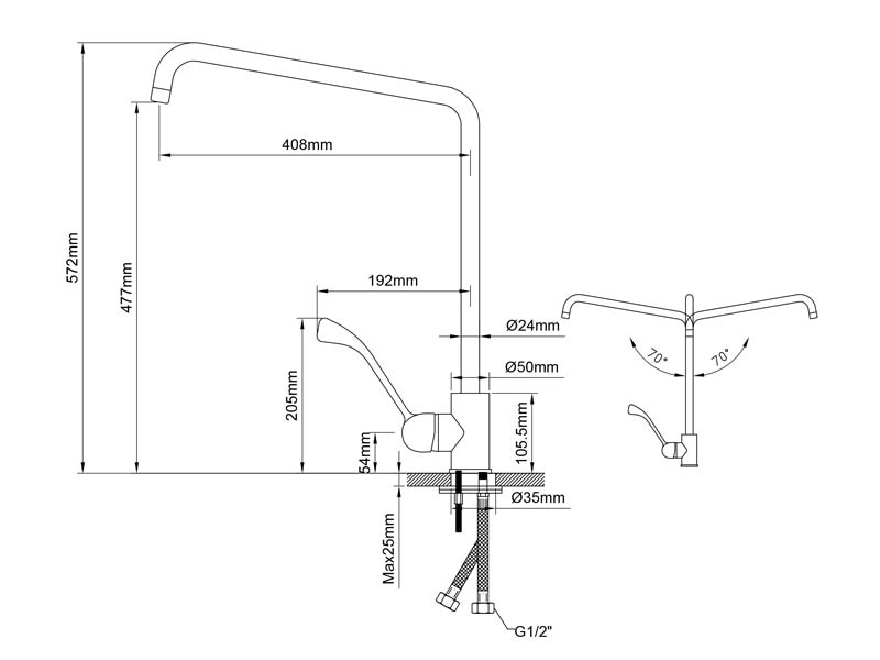 European Kitchen Faucet Size 20112