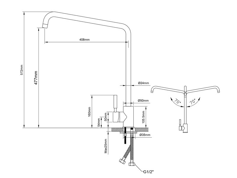 European Kitchen Faucet Size 20113