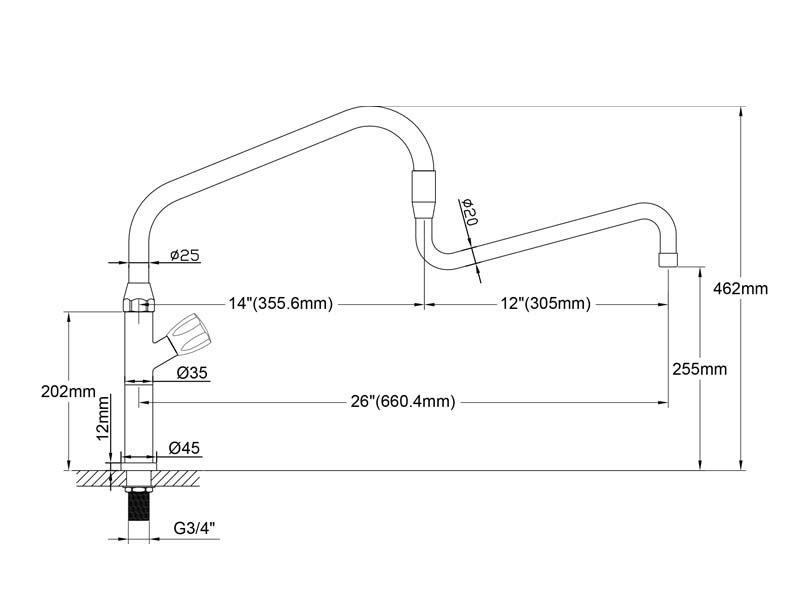 European Kitchen Faucet Size 20129