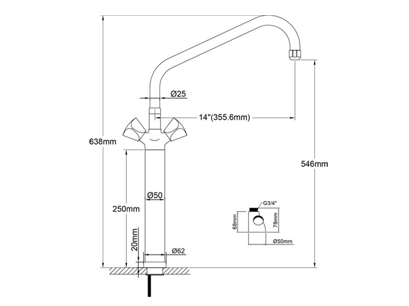European Kitchen Faucet Size 20133