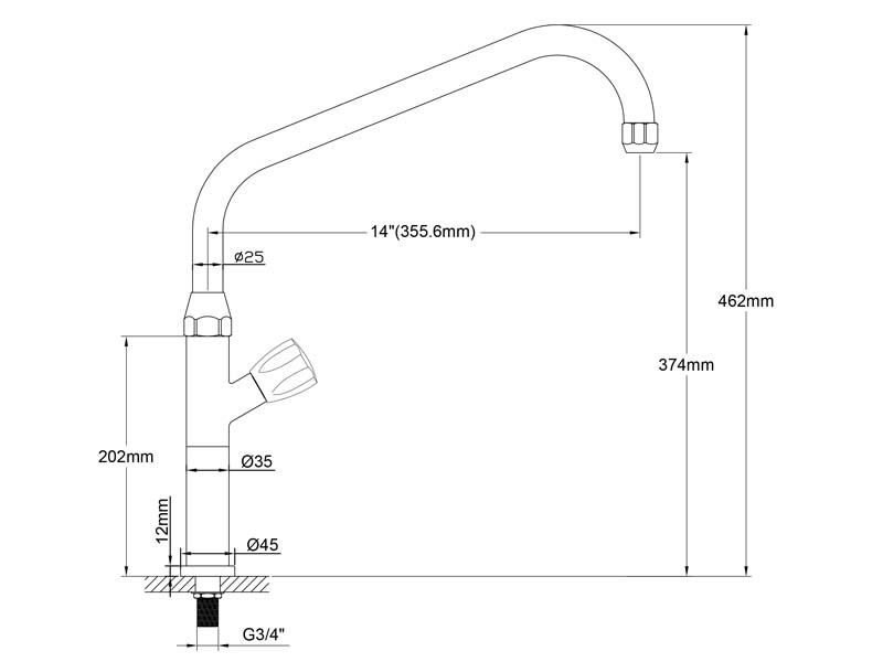 European Kitchen Faucet Size 20135