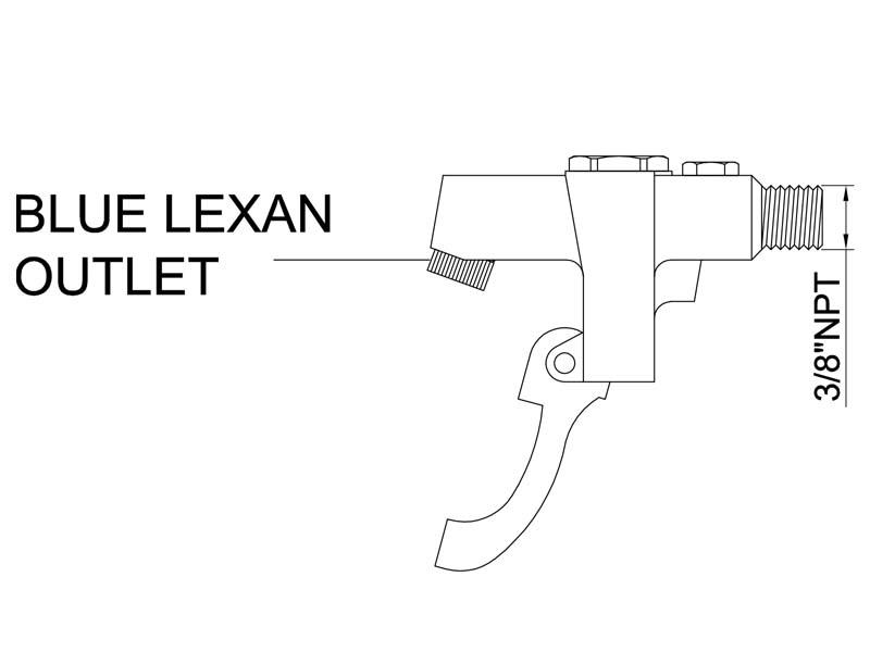 Glass Filler Faucet Size 9850-F