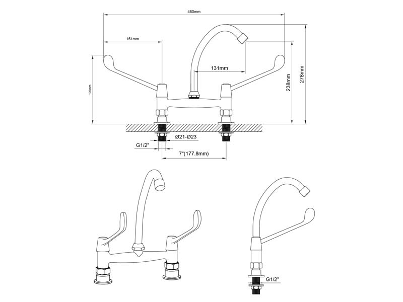 Laundry Sink Faucet Size 20123