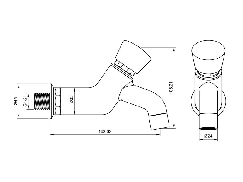 Metering Faucet Size 20150