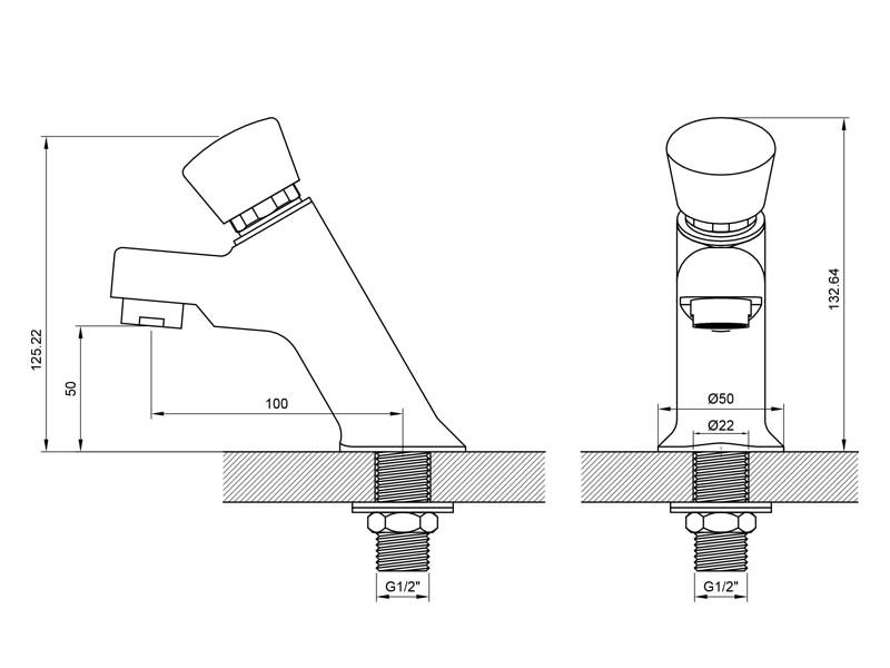 Metering Faucet Size 20151