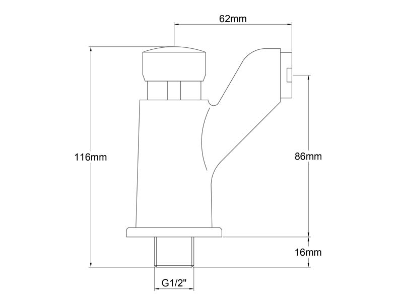 Metering Faucet Size GR103