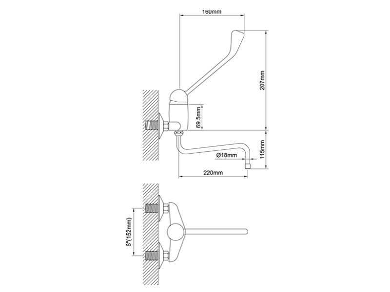 Mop Sink Faucet Size 20115