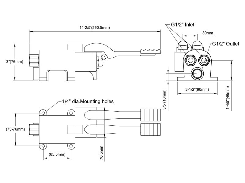 Pedal Valve Size 002L