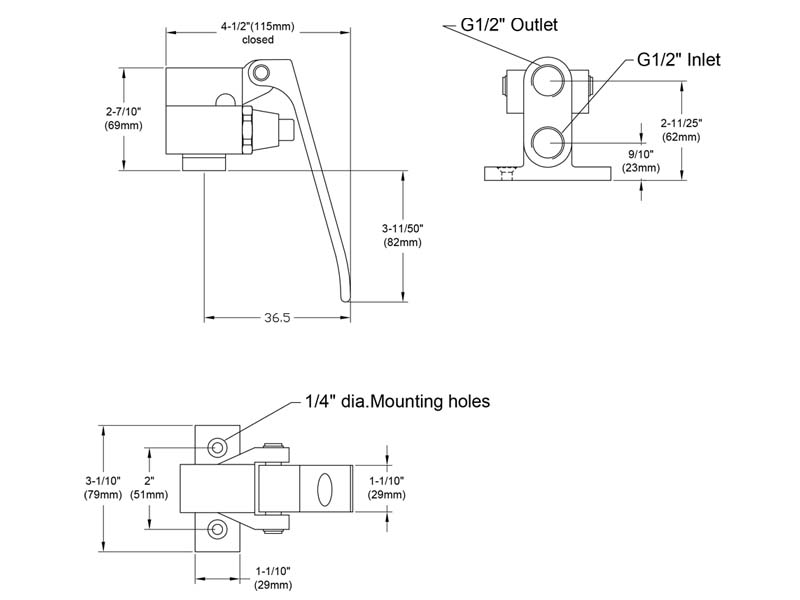 Pedal Valve Size F-901A