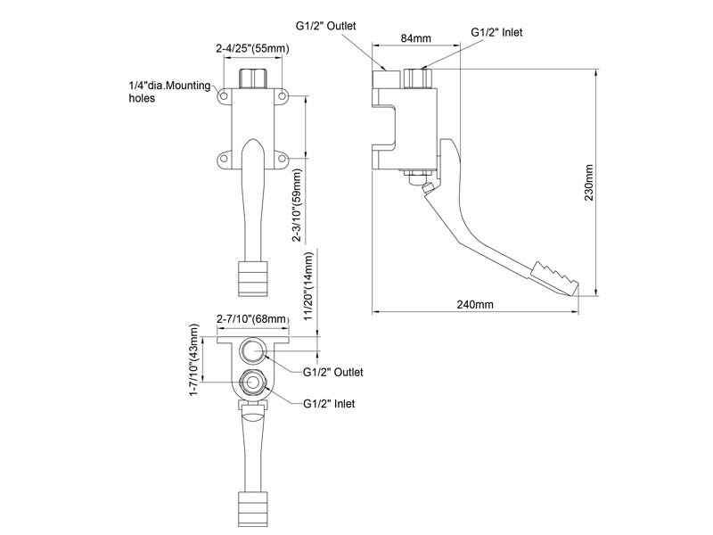 Pedal Valve Size W001