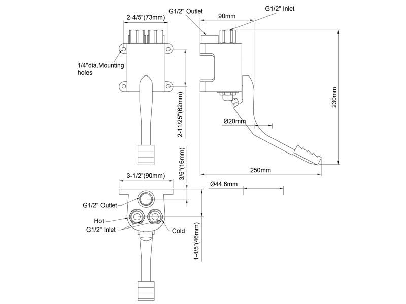 Pedal Valve Size W002