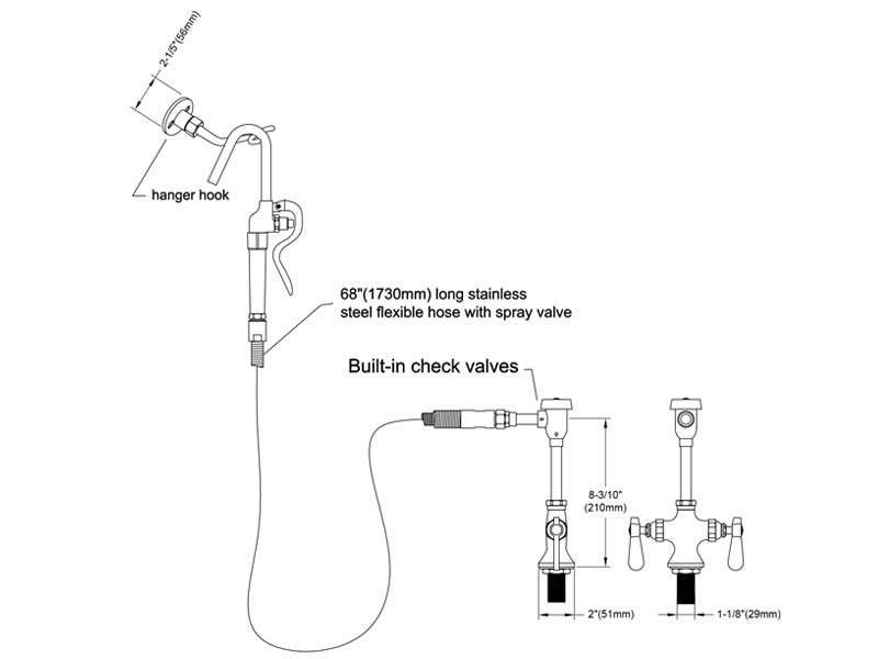 Pot Filler Faucet Size 9816-M800-VB