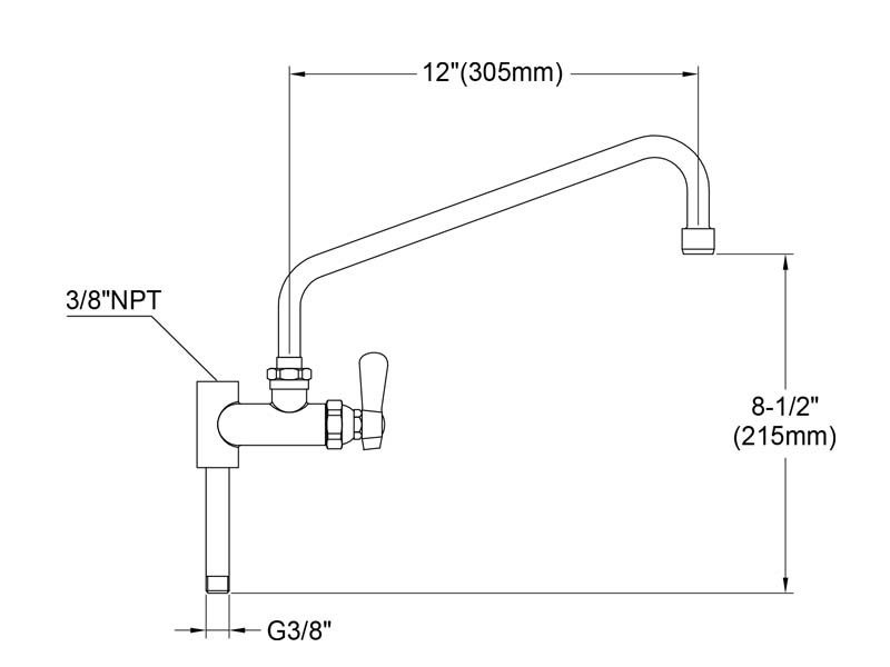 Pre Rinse Faucet Parts Size 98-A