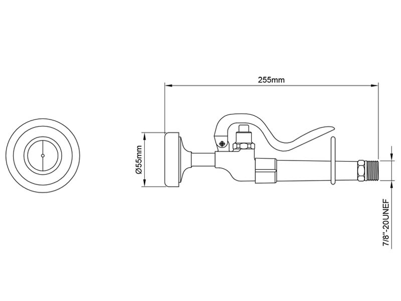Pre-Rinse Faucet Spray Valve Size M0098SV-065G