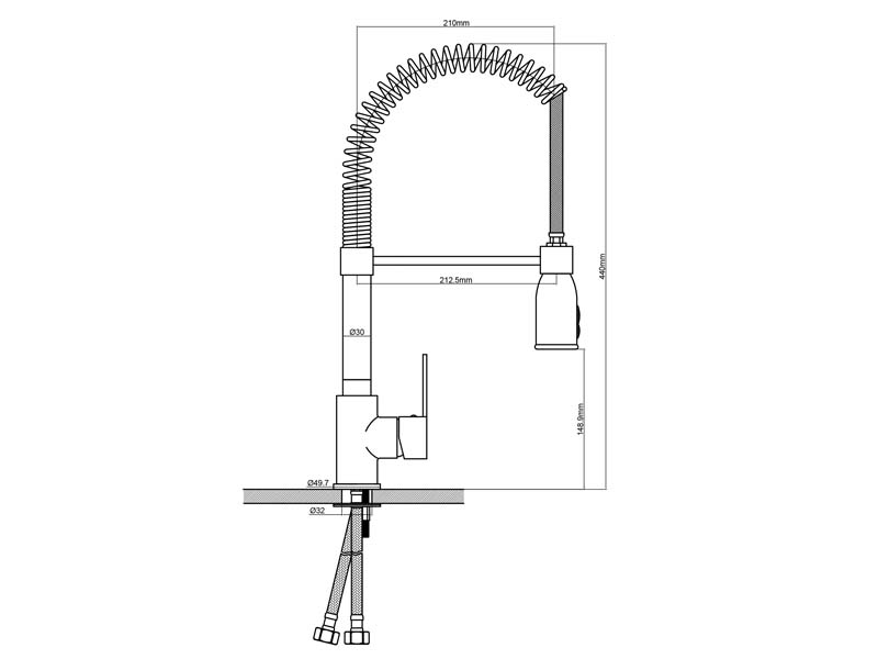 Pull Down Kitchen Faucet Size 20159