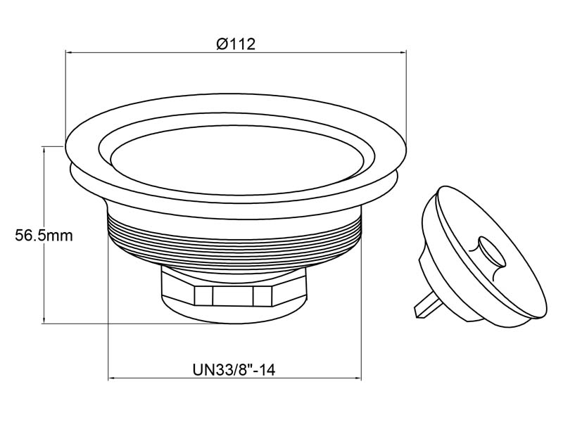 Sink Strainer Basket Size MS-1007