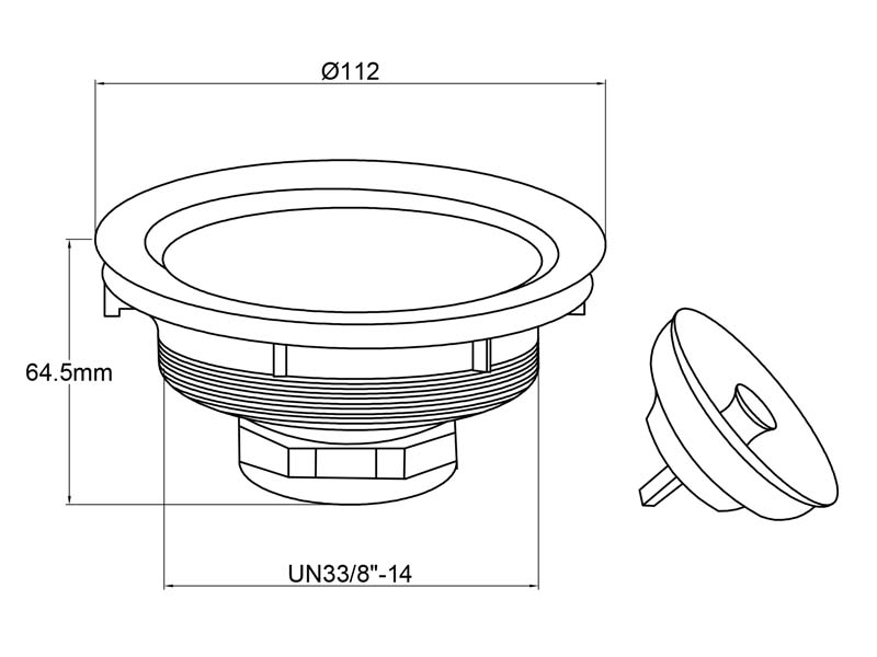 Sink Strainer Basket Size MS-1009