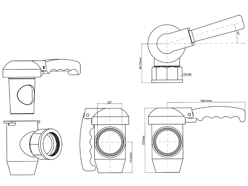 Soup Drain Valve Size GR101NB 2‘