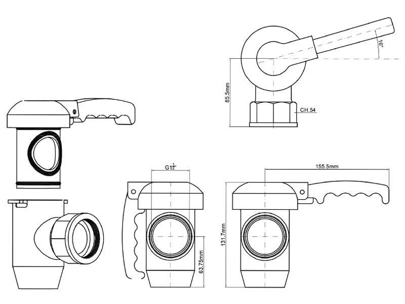 Soup Drain Valve Size GR101ORB 1.5'