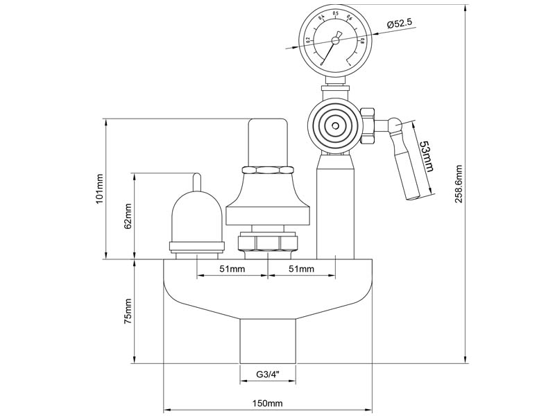 Soup Drain Valve Size GR200