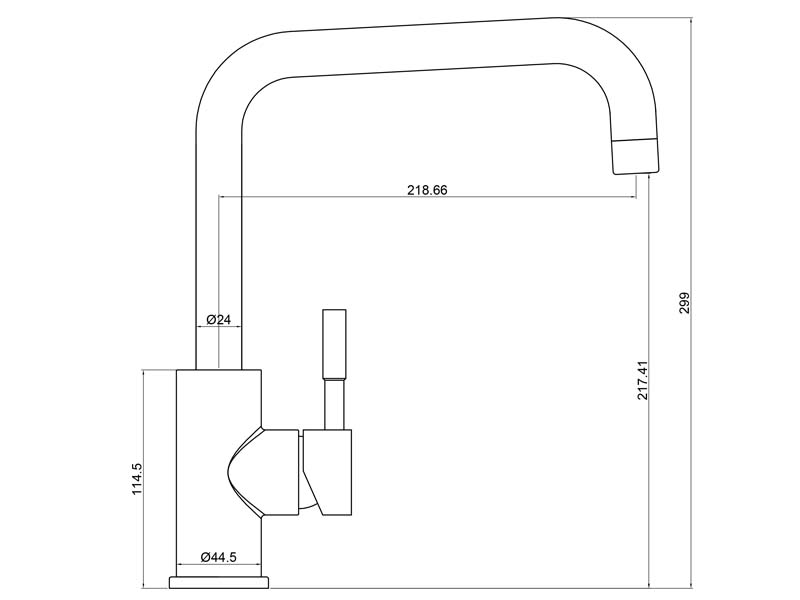 Stainless Steel Sink Faucet Size 20109S-35LH299