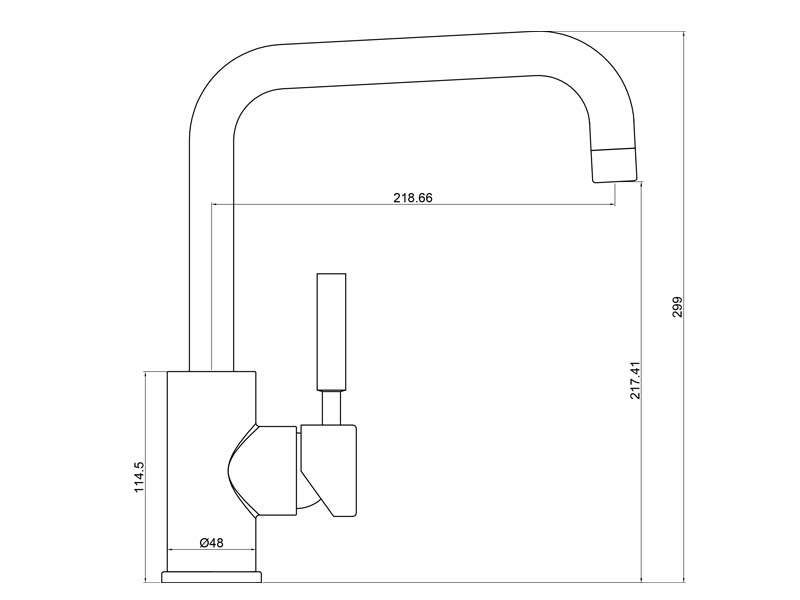 Stainless Steel Sink Faucet Size 20109S-LH299
