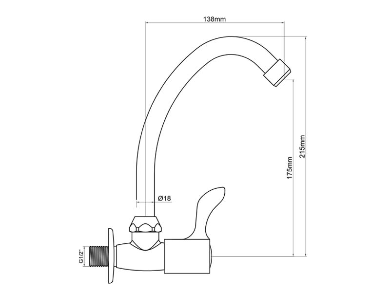 Utility Sink Faucet Size 20139L