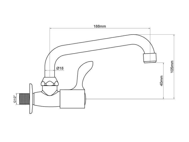 Utility Sink Faucet Size 20141L