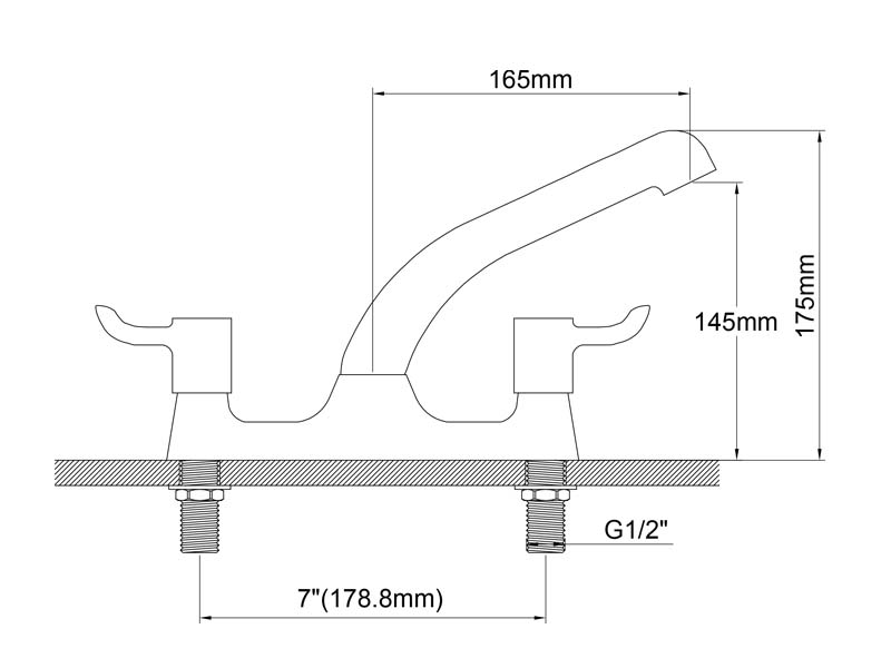 Utility Sink Faucet for UK Market Size UK58011L