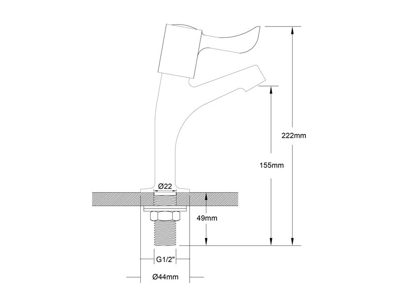 Utility Sink Faucet for UK Market Size UK58031L