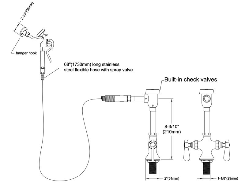 Utility Spray Faucet Size 9816-M700-VB