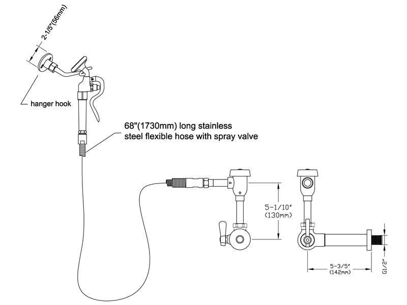 Utility Spray Faucet Size 9817-M700-VB