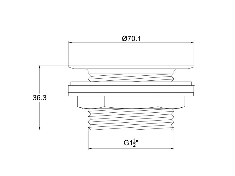 Waste Drain Size F-B