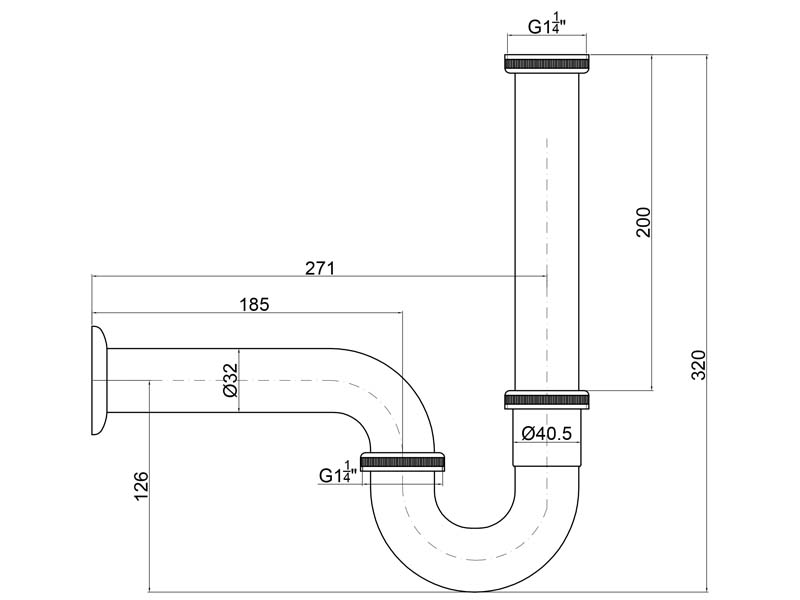 Waste Drain Size TH-0410
